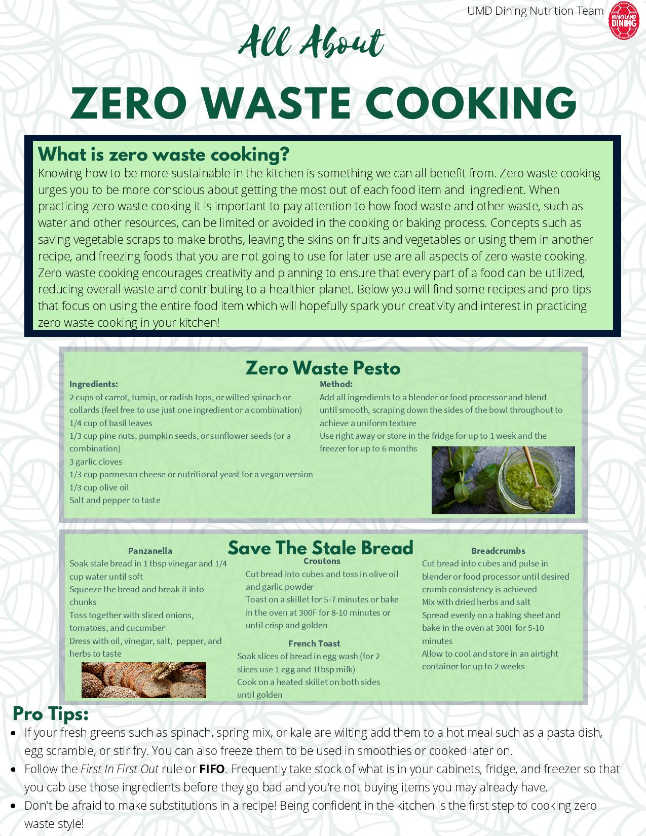 Zero waste cooking