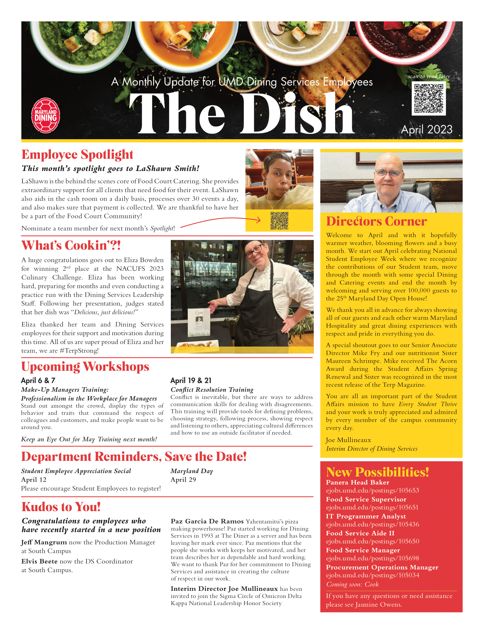 Dish April 2023 newsletter